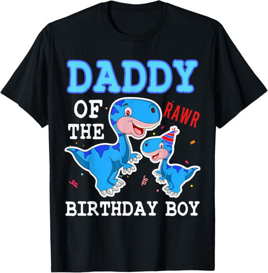 Daddy Dinosaur Dad Of The Birthday Boy Dad And Son Matching T-Shirt