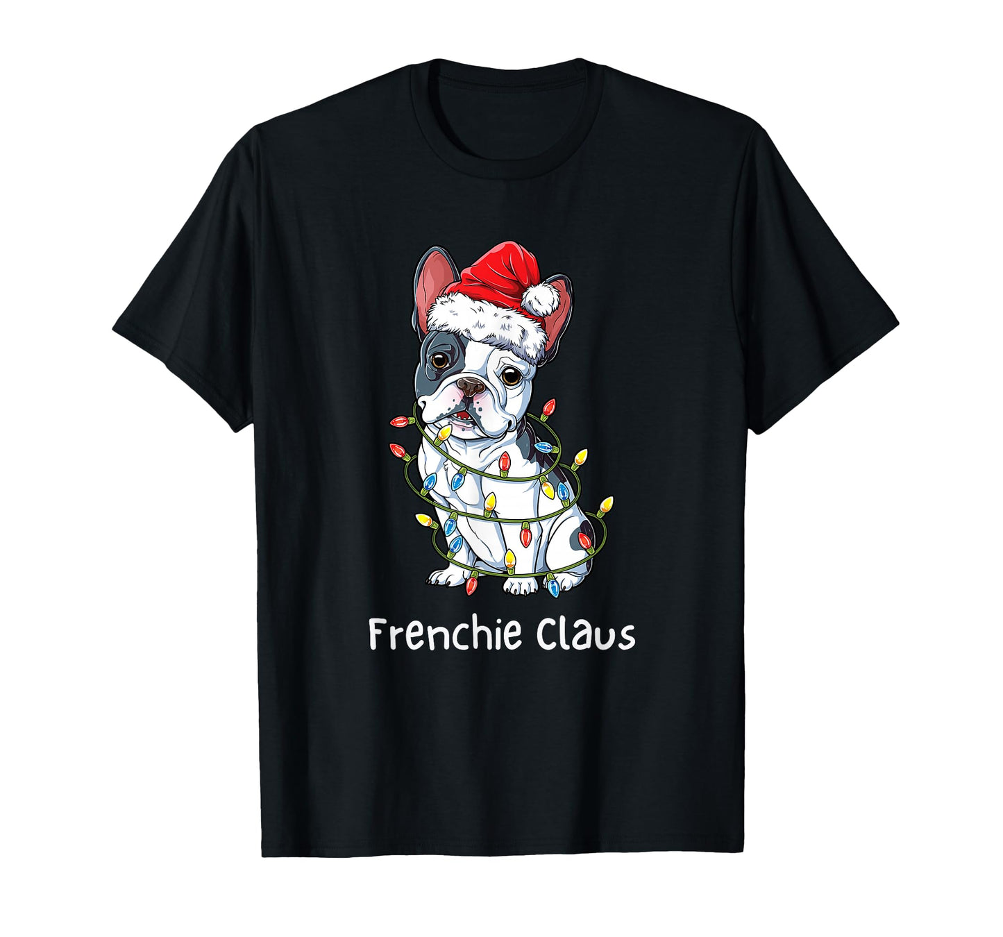 Santa French Bulldog Xmas Pajamas Funny Frenchie Christmas T-Shirt