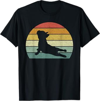 Vintage Retro French Bulldog Shirt Yoga Funny French Bulldog T-Shirt
