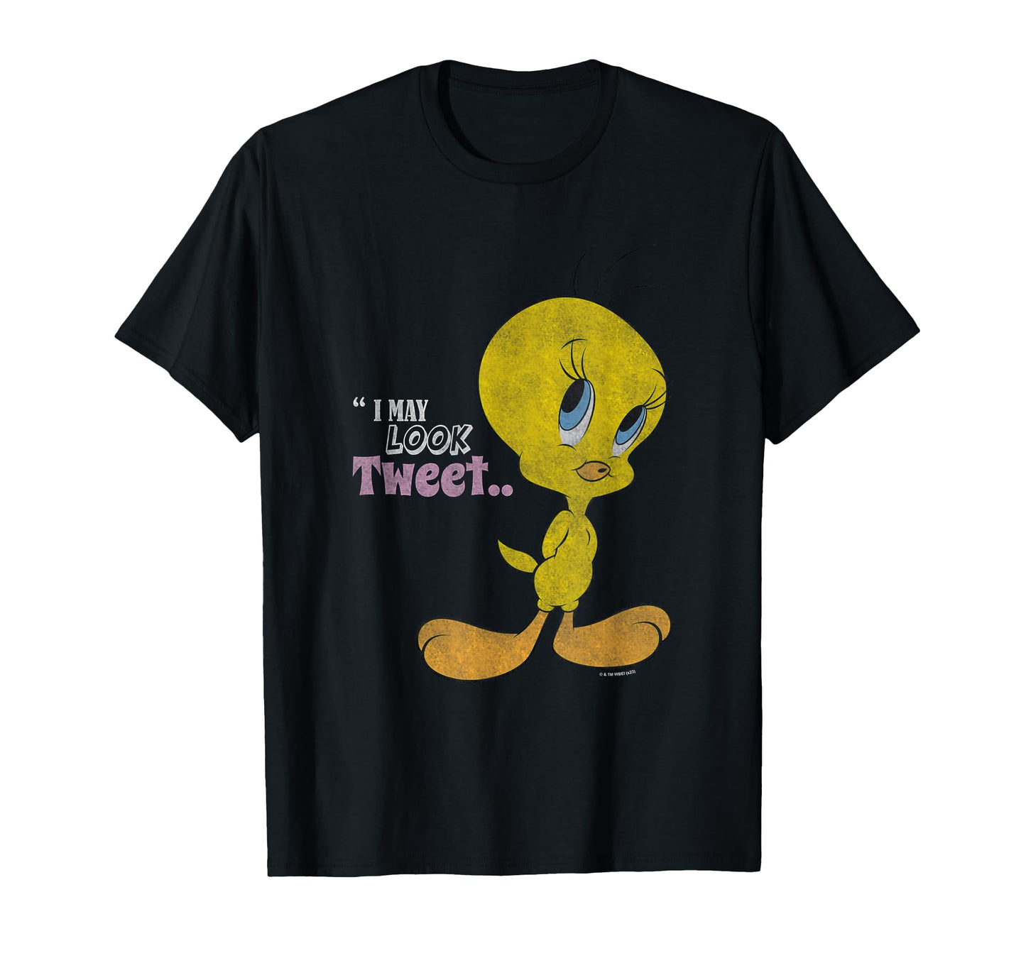 Looney Tunes I May Look Tweet Distressed Tweety Shot T-Shirt