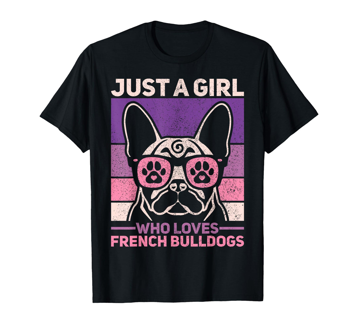 Retro Dog Lover Outfit Just A Girl Who Loves French Bulldogs T-Shirt