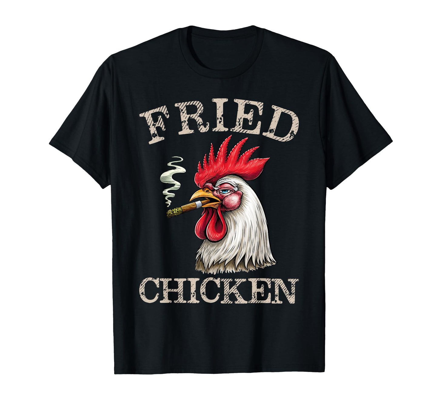 Fried Smoking Chicken 420 Marijuana Graphic Weed Men Women T-Shirt