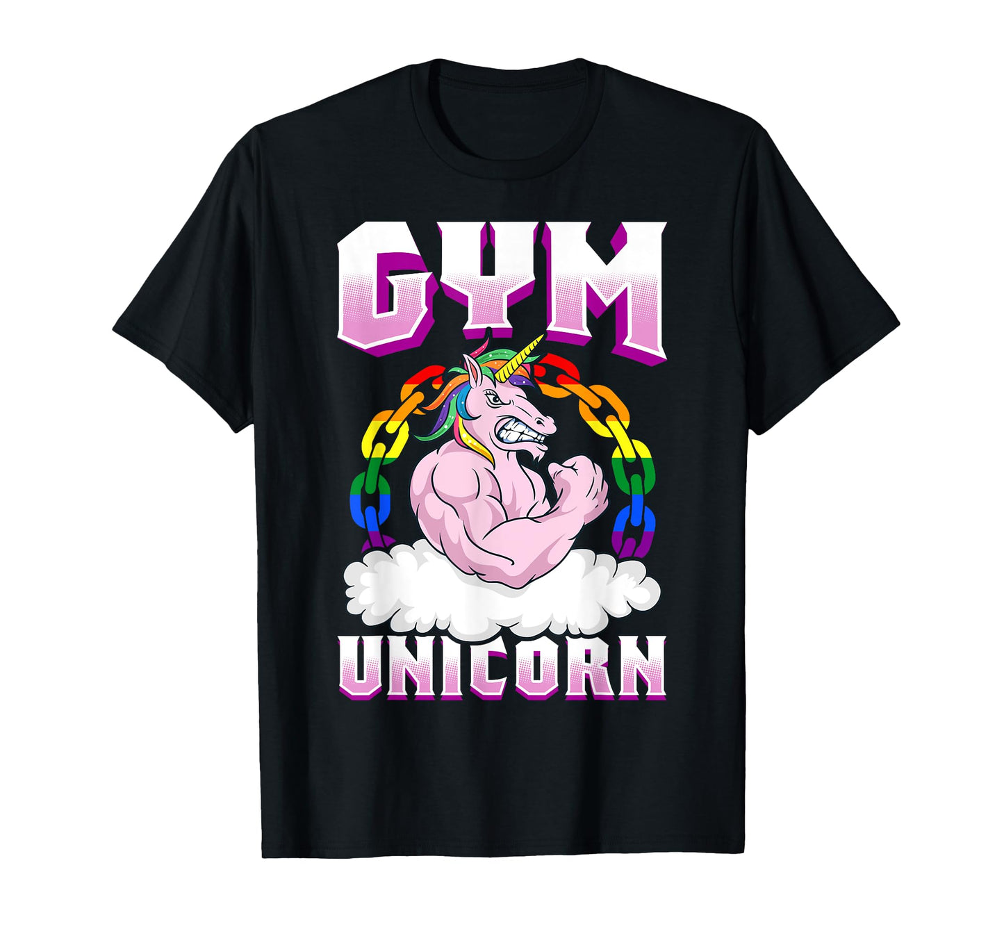 Gay Muscle Shirt Unicorn Funny Shirt Gay Gym Shirt Workout T-Shirt
