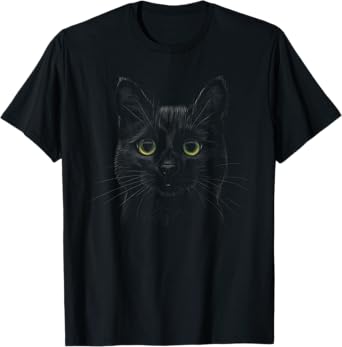 cute kitty black cat art gift for lovers cats Owner animals T-Shirt