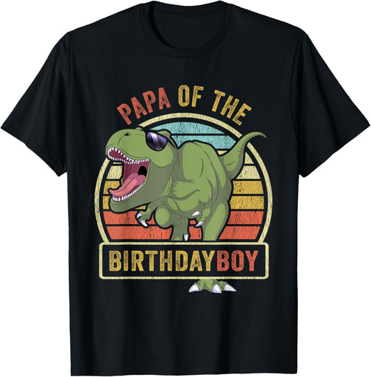 Papa of the Birthday Boy Matching Family Dinosaur T-Shirt