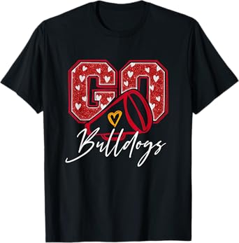 Go Cheer Bulldogs Name Athletic Sports Gift Men Women Boy T-Shirt