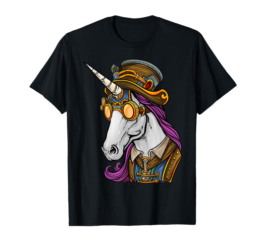 Steampunk Gothic Unicorn Mechanical Animal Unicorn Lover T-Shirt
