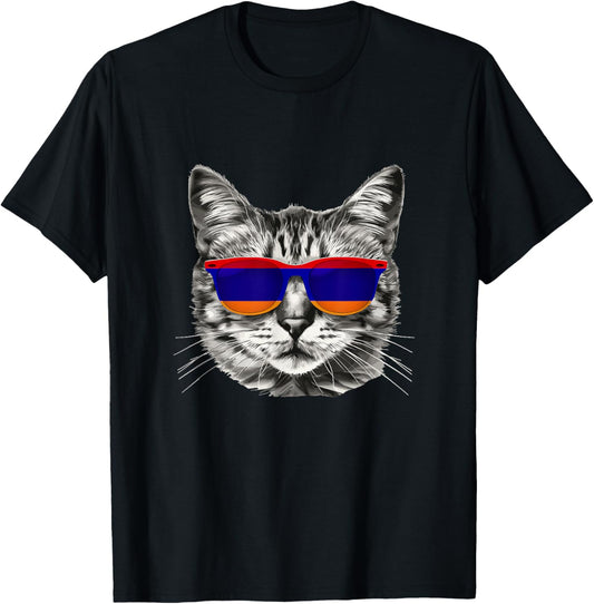 Armenian Flag Cat Owner Souvenirs Products Kitten Armenia T-Shirt