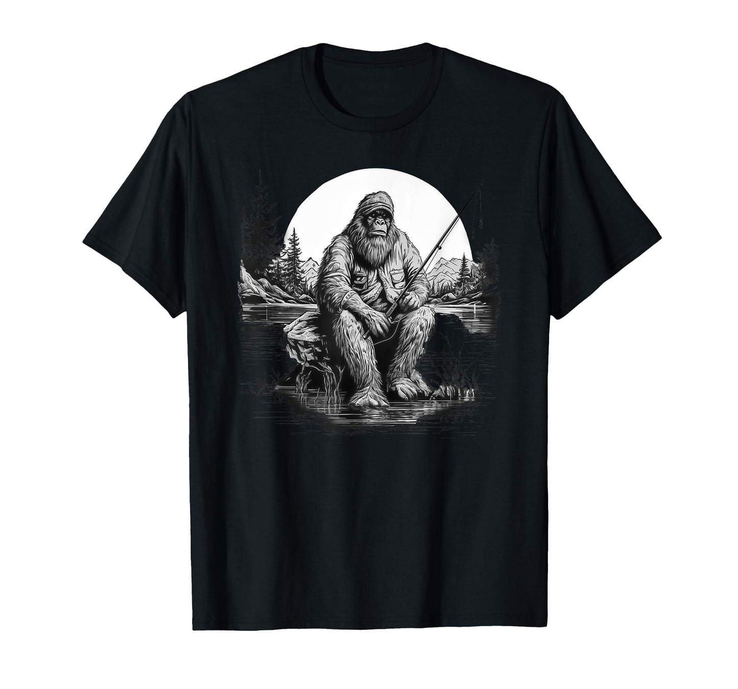 Big foot fishing, Cool Fishing Fisherman Bigfoot Sasquatch T-Shirt