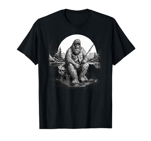 Big foot fishing, Cool Fishing Fisherman Bigfoot Sasquatch T-Shirt