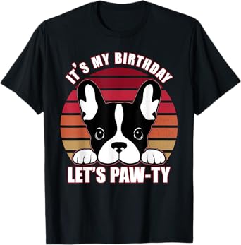 French Bulldog It's My Birthday Let's Pawty tshirt Girls T-Shirt
