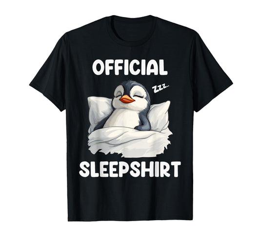 Official Sleepshirt Sleeping Penguin Animal Lovers Pajama T-Shirt