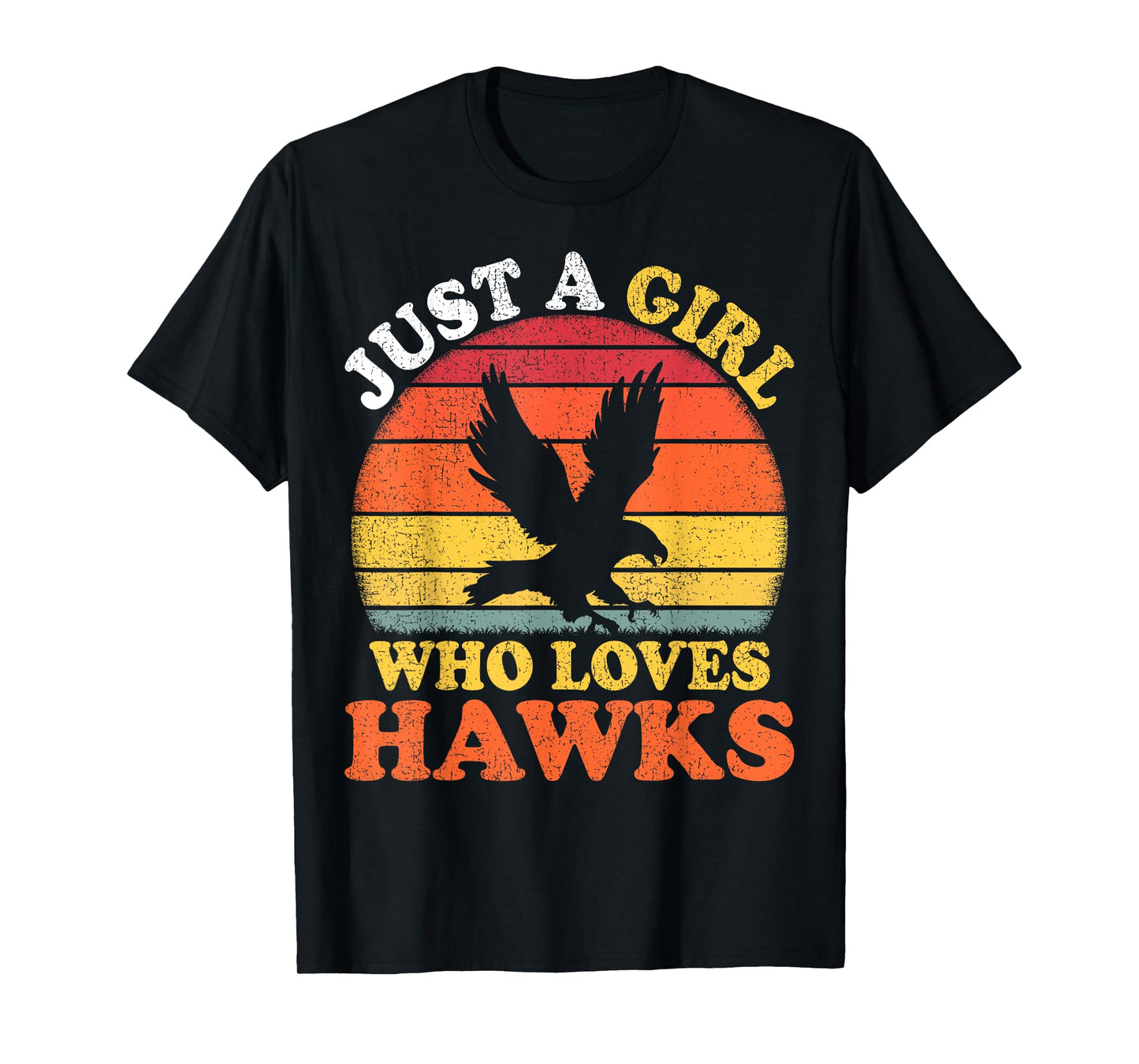 Hawk Bird Vintage Just A Girl Who Loves Hawks T-Shirt