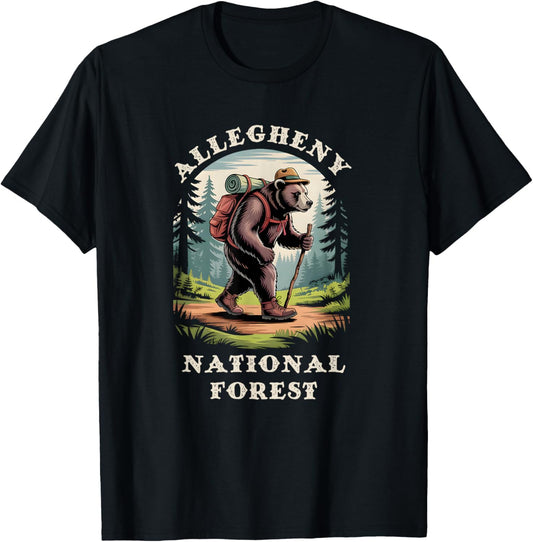 Allegheny National Forest Pennsylvania PA Hiking Trails Bear T-Shirt