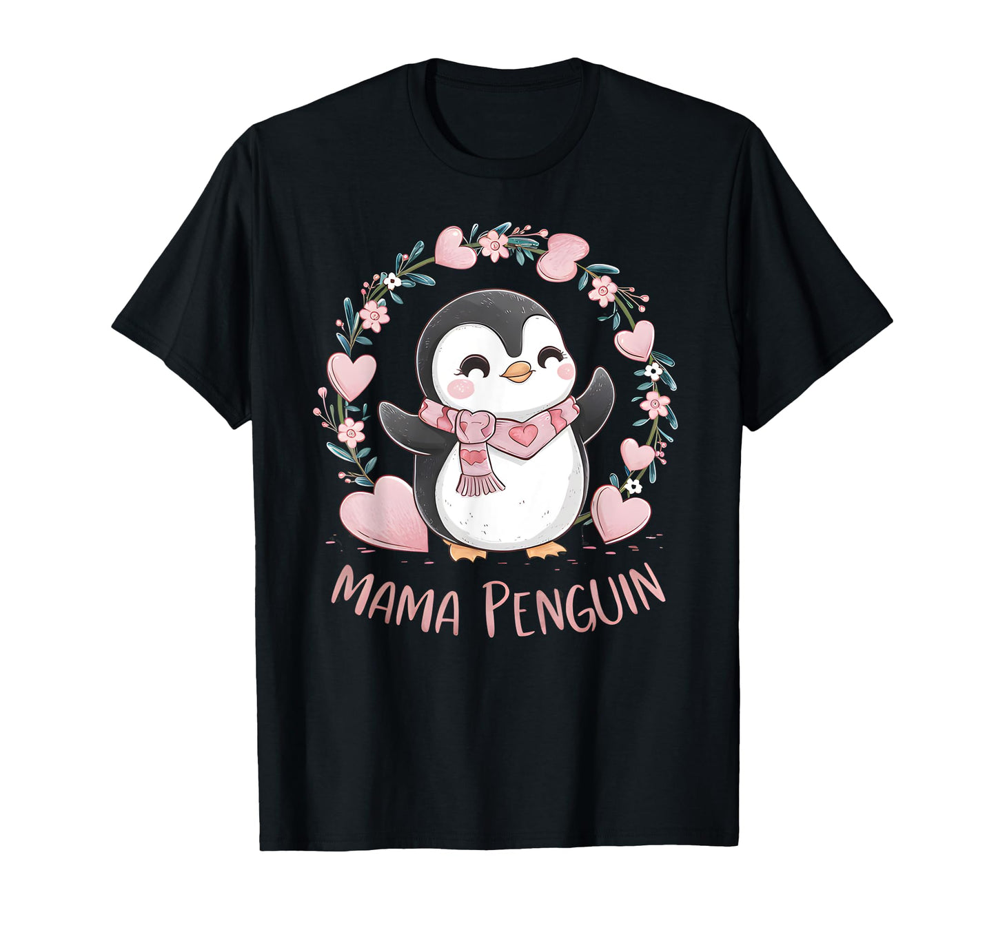 Penguin Mama Flightless Bird Lover Mother's Day Mommy Mom T-Shirt