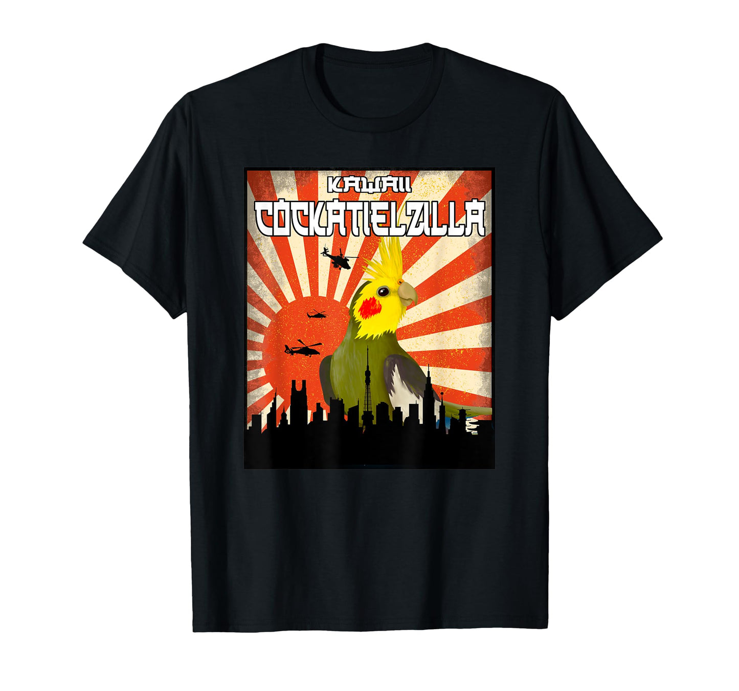 Cockatiel-Zilla Cockatiel T-Shirt, Cockatiel Parrot Shirt T-Shirt