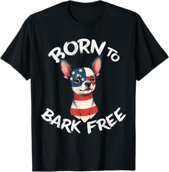 Funny Chihuahua Dog Vintage Chihuahua American Flag T-Shirt for Men Women Kids