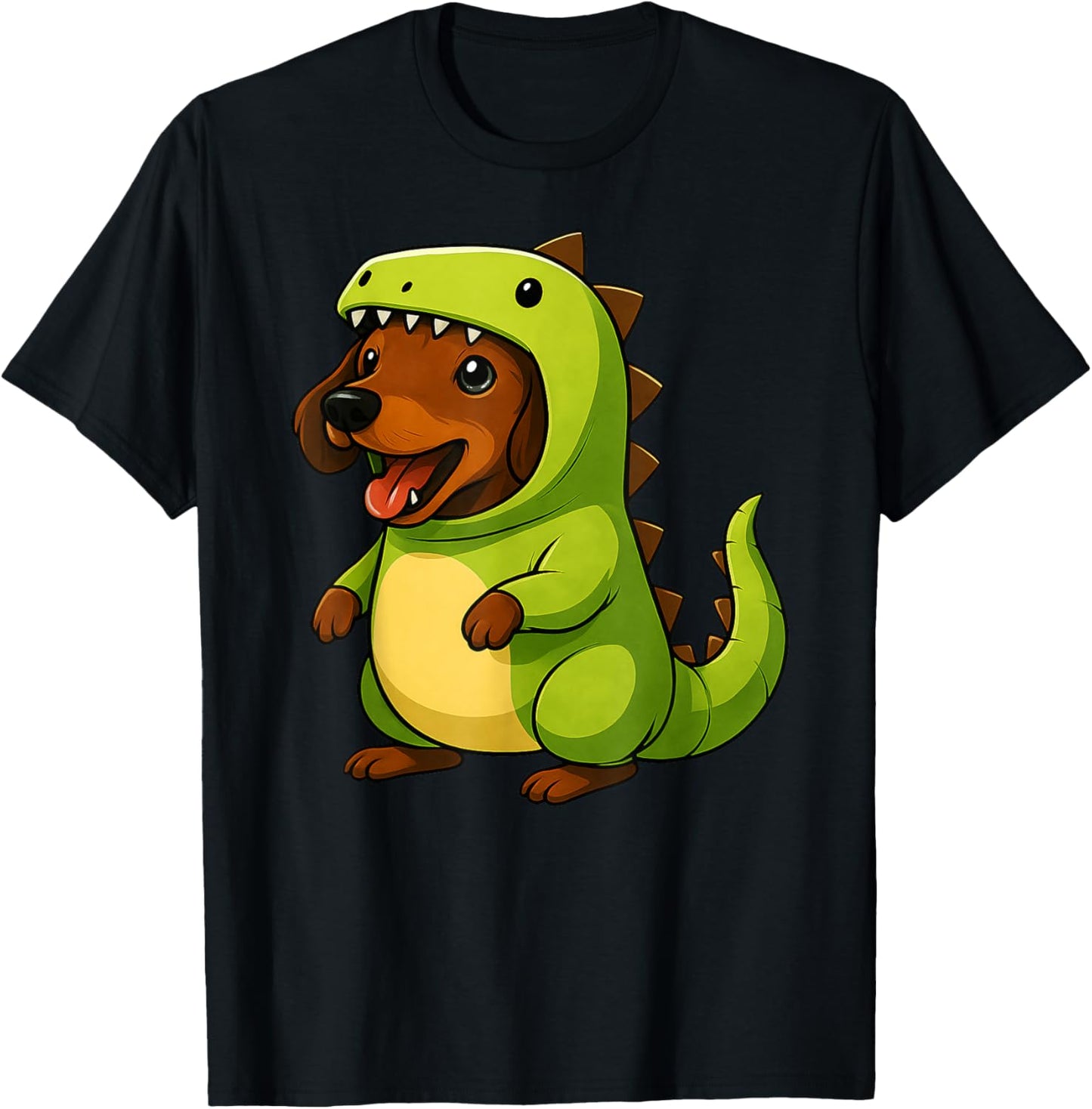Dachshund Dinosaur Costume Trex Animal Lover Mom Dad Kids T-Shirt