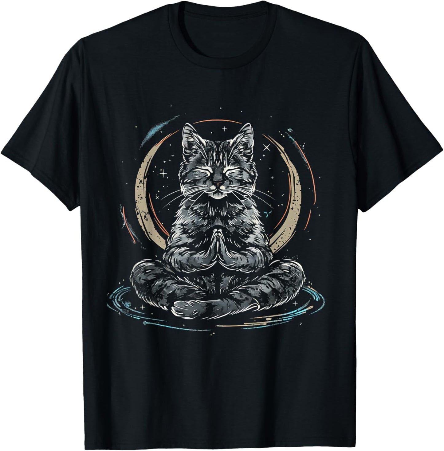 Meditation Cat Yoga Spiritual Hindu Buddhist Zen Buddha T-Shirt