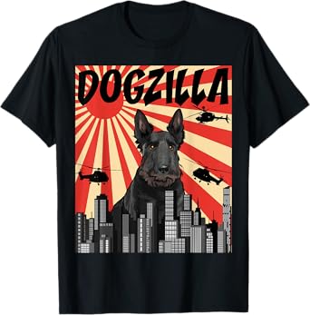 Funny Retro Japanese Dogzilla Scottish Terrier T-Shirt