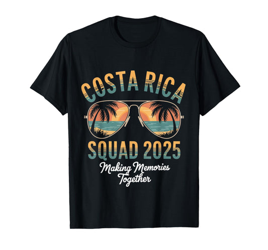Costa Rica Squad 2025 Vacation Tropical Pura Vida Costa Rica T-Shirt