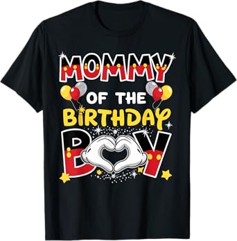 Dad And Mom Mommy Of The Birthday Boy Family Party Decor T-Shirt