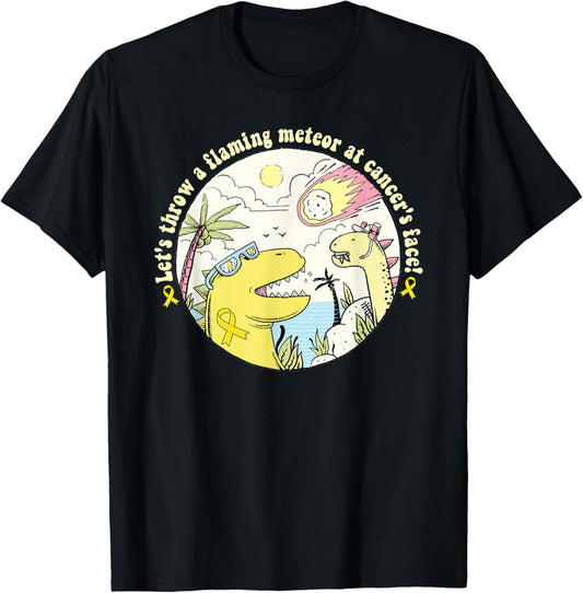 cute dinosaur childhood cancer funny awareness T-Shirt