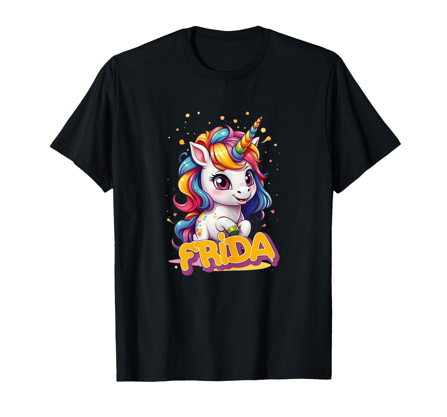 FRIDA - Adorable girl name with beautiful Unicorn T-Shirt