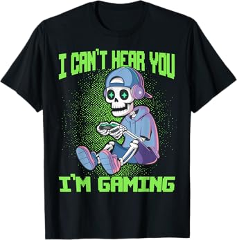 Gamer Skeleton Gaming Video Games T-Shirt