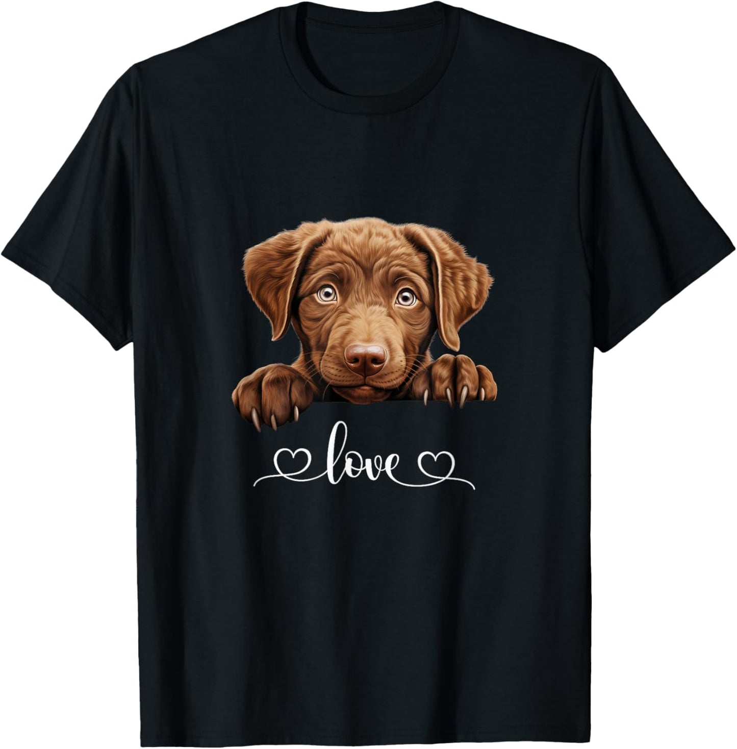 Cute Dog Graphic Love Puppy Chesapeake Bay Retriever Dog T-Shirt