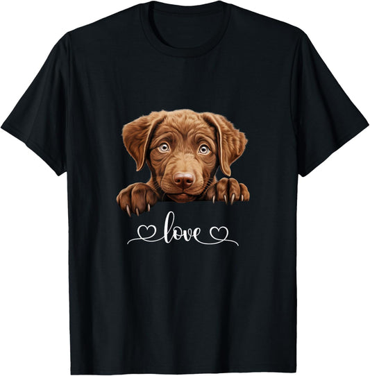 Cute Dog Graphic Love Puppy Chesapeake Bay Retriever Dog T-Shirt