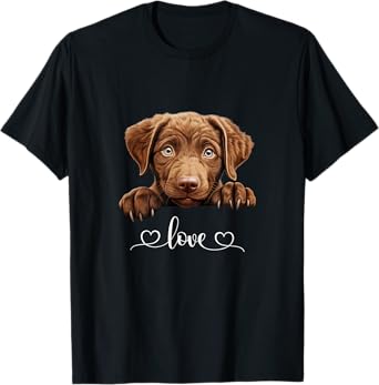 Cute Dog Graphic Love Puppy Chesapeake Bay Retriever Dog T-Shirt for Men Women