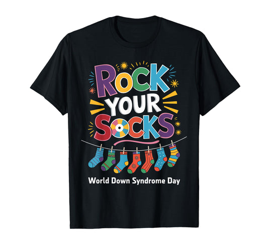 Rock Your Socks World Down Syndrome Awareness Day WDSD Kids T-Shirt