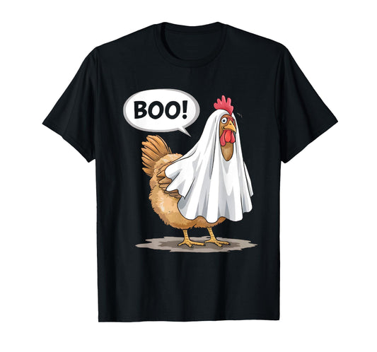 Funny Halloween Chicken Boo Spooky Chicken Halloween Costume T-Shirt