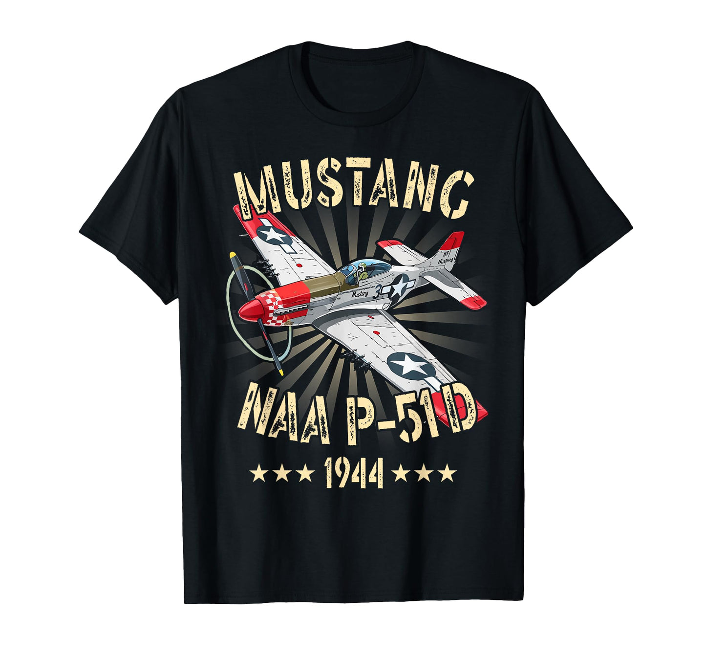 P-51D Mustang Vintage North American P-51D Fighter Warbirds T-Shirt