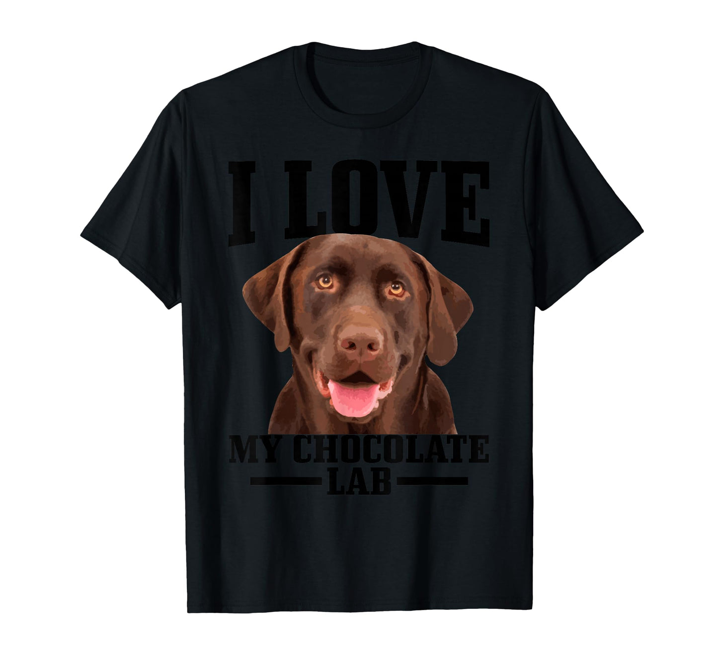 Chocolate Labrador Retriever Mom Dad I Love My Lab Dog T-Shirt