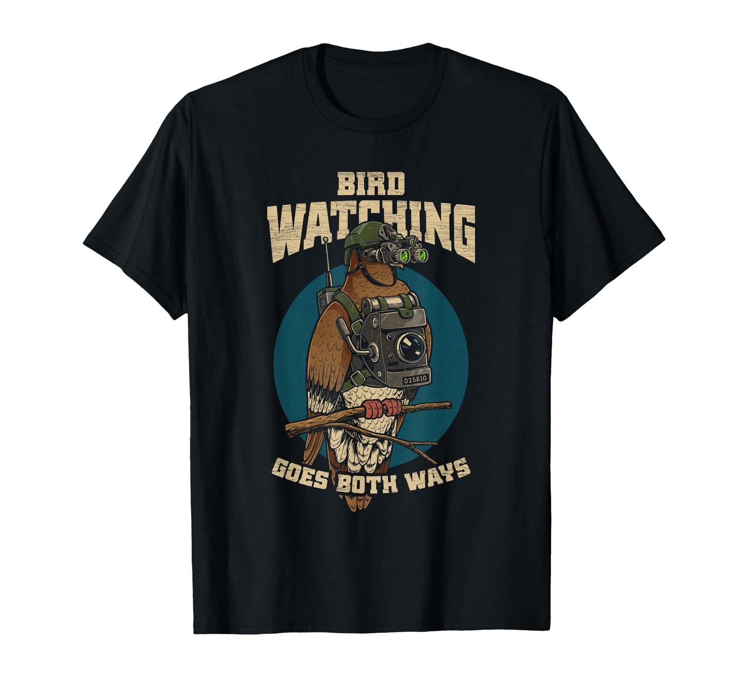 Funny Birds Not Real Shirt Bird Watching Goes Both Ways T-Shirt