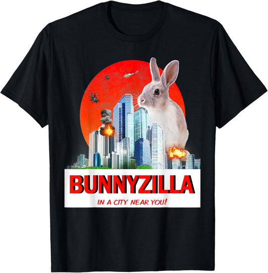 Bunny Tee Rabbit Lovers Fun Bunny Bunnyzilla Gift T-Shirt