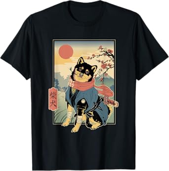 Shiba Ninja Samurai Dogs pet Days Gifts For Friends Family T-Shirt