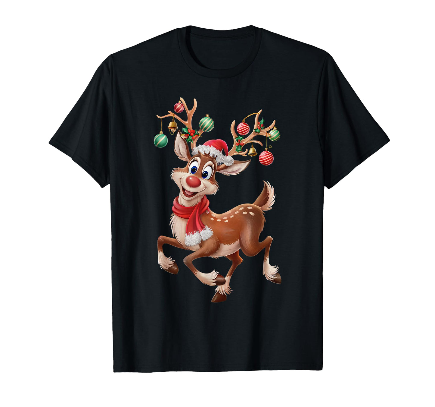 funny Rudolph The Red Nose Reindeer For Kids & Christmas boy T-Shirt