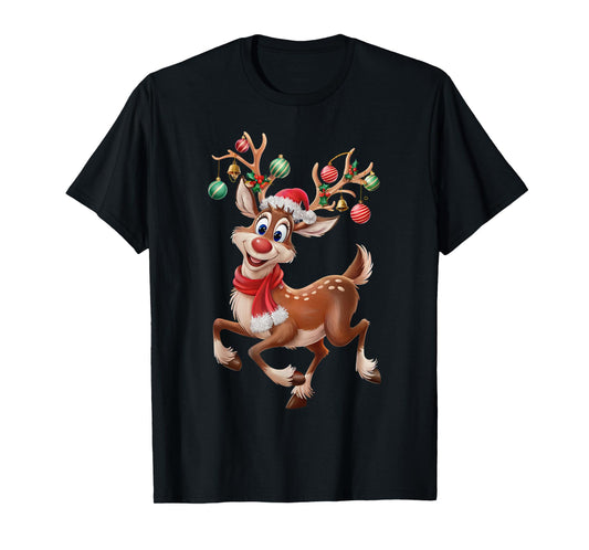funny Rudolph The Red Nose Reindeer For Kids & Christmas boy T-Shirt