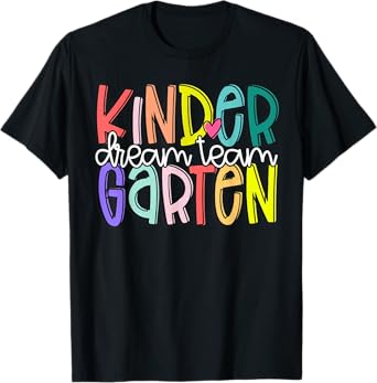 Retro Kindergarten Dream Team Back To School Teacher Kids T-Shirt