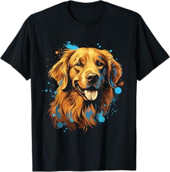 Golden retriever puppy dog T-Shirt for Men Women Kids