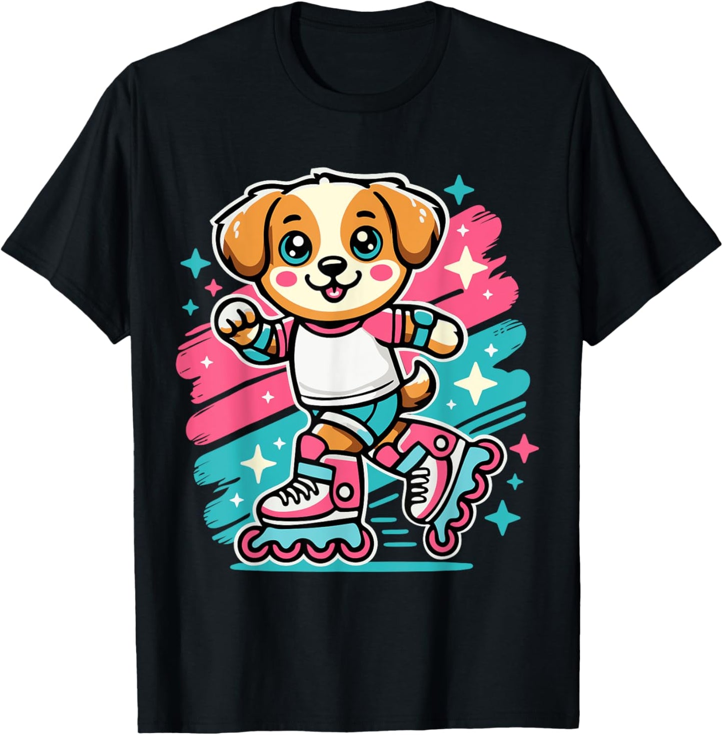 Rollerblading Dog – Cute Puppy on Inline Skates T-Shirt