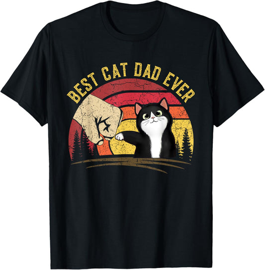 Cat Daddy Father's Day Cat Dad, Retro Best cat Dad Ever T-Shirt