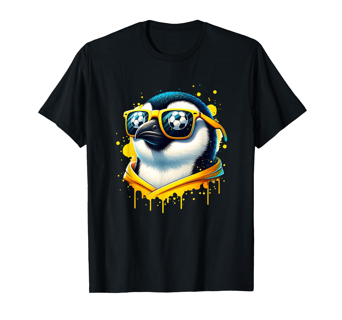 Cool Penguin Soccer Player Fan Champion T-Shirt
