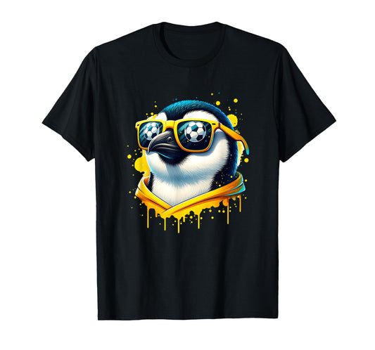 Cool Penguin Soccer Player Fan Champion T-Shirt