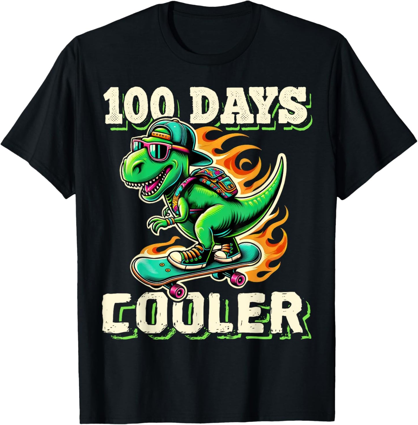 100 Days of School Boys Teacher 100th Day T Rex Outfit T-Shirt