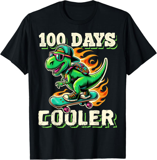 100 Days of School Boys Teacher 100th Day T Rex Outfit T-Shirt