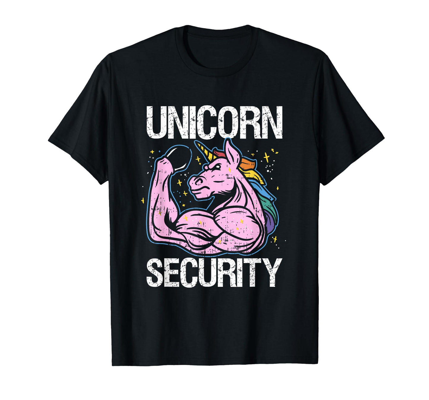 Unicorn Security Funny Costume Police Halloween Dad Men T-Shirt